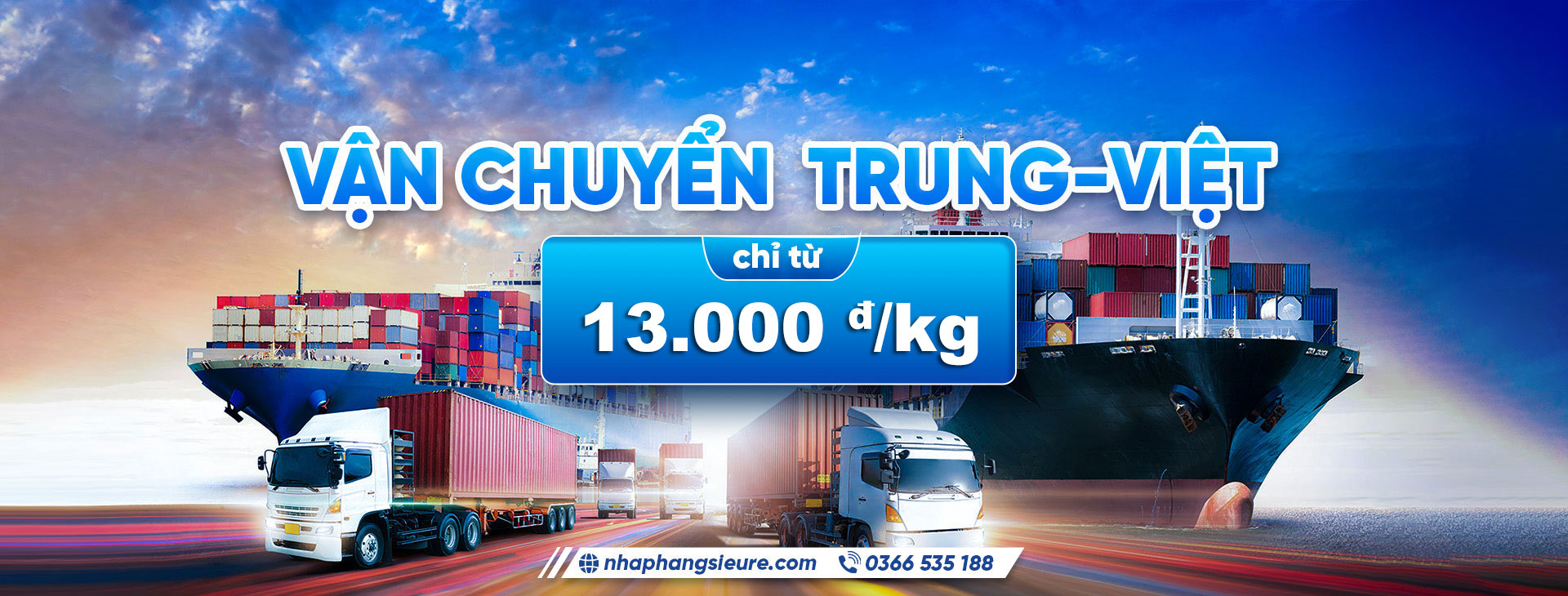 Vận chuyển Trung Việt giá siêu rẻ từ 13.000đ/kg
